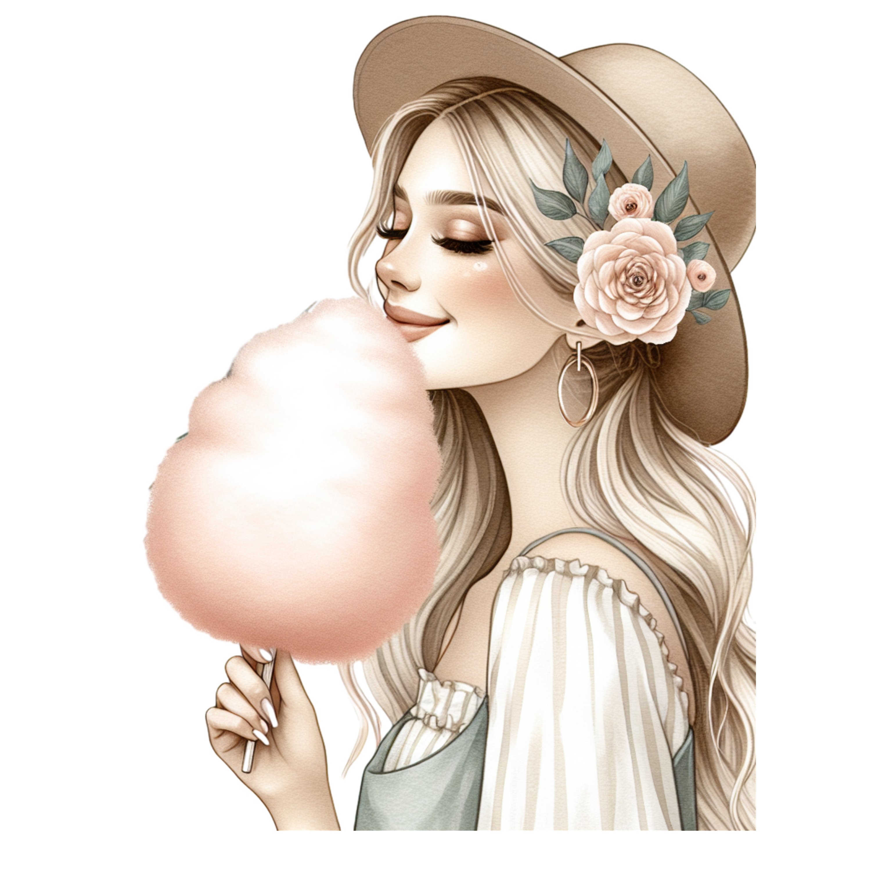 Mädchen mit Zuckerwatte